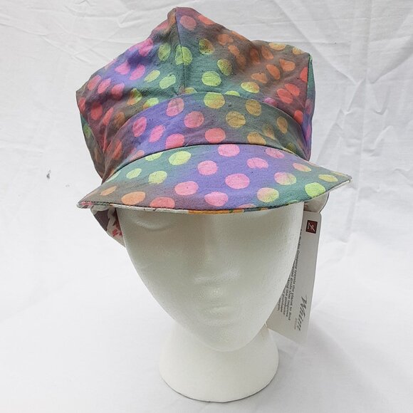WHIMSICLE Reversible Polka Dot / Floral Fabric Engineer Style Hat Cap - Picture 3 of 9